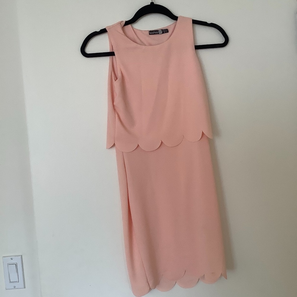 Baby pink mini dress